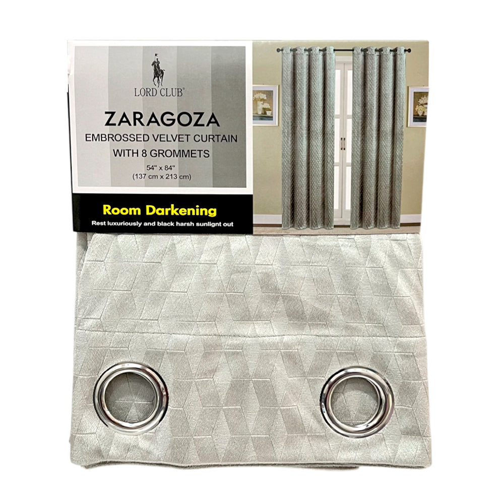 Cortina Zaragoza Lord Club 54" x 84" con Aros – Dark Room
