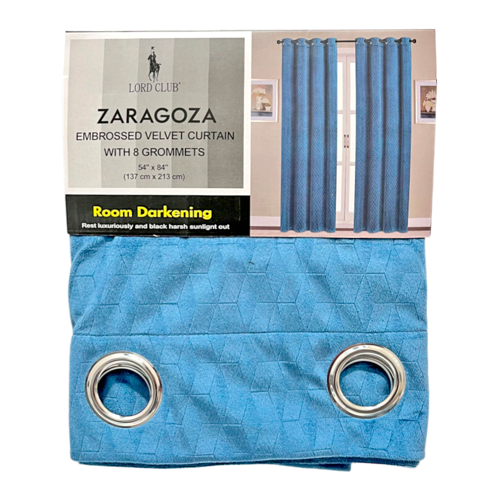 Cortina Zaragoza Lord Club 54" x 84" con Aros – Dark Room