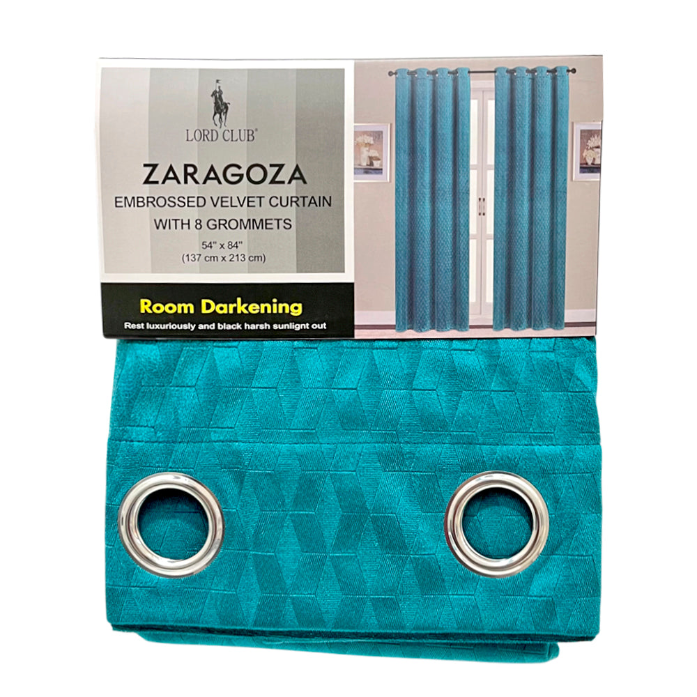Cortina Zaragoza Lord Club 54" x 84" con Aros – Dark Room