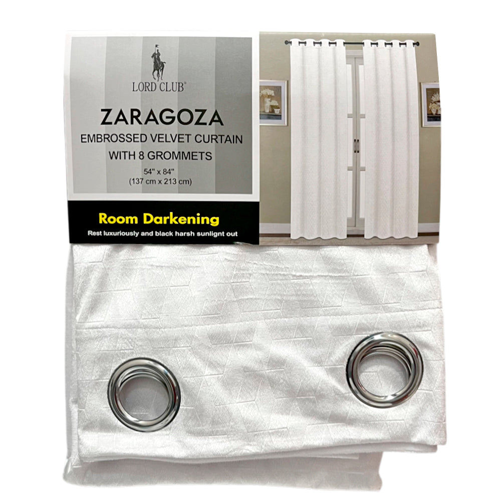Cortina Zaragoza Lord Club 54" x 84" con Aros – Dark Room