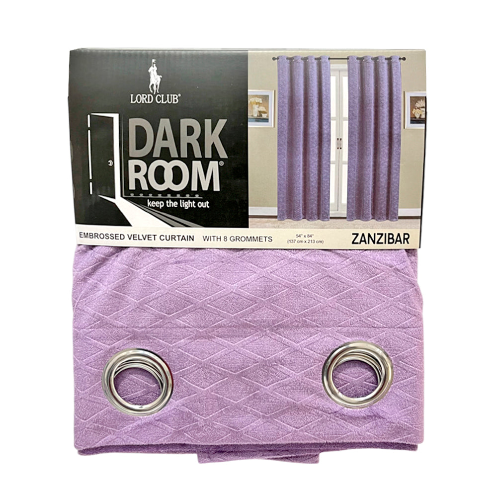 Cortina Zanzibar Lord Club 54" x 84" con Aros – Dark Room