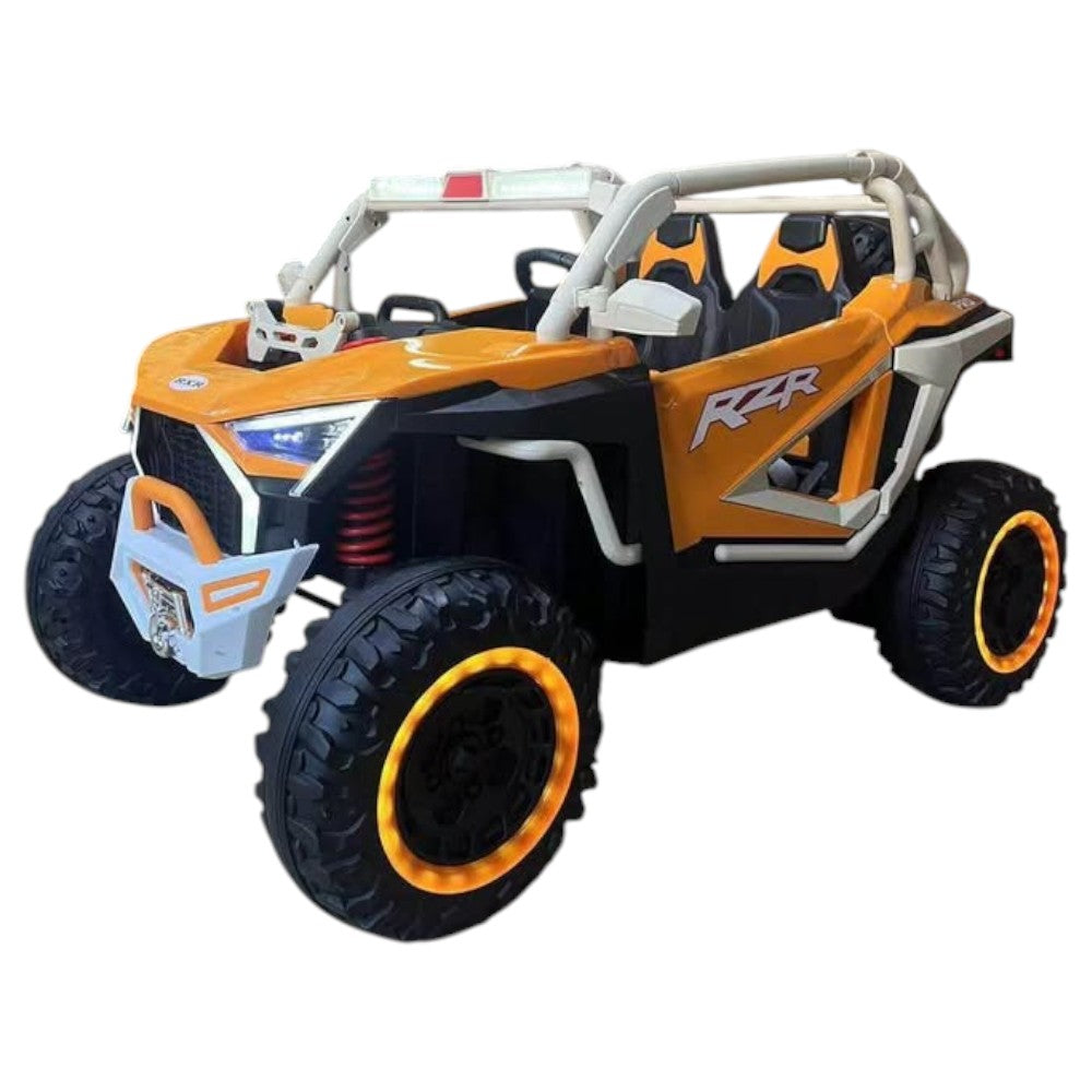 Carro Recargable RZR Para Niños / 12V / Control Remoto / Naranja