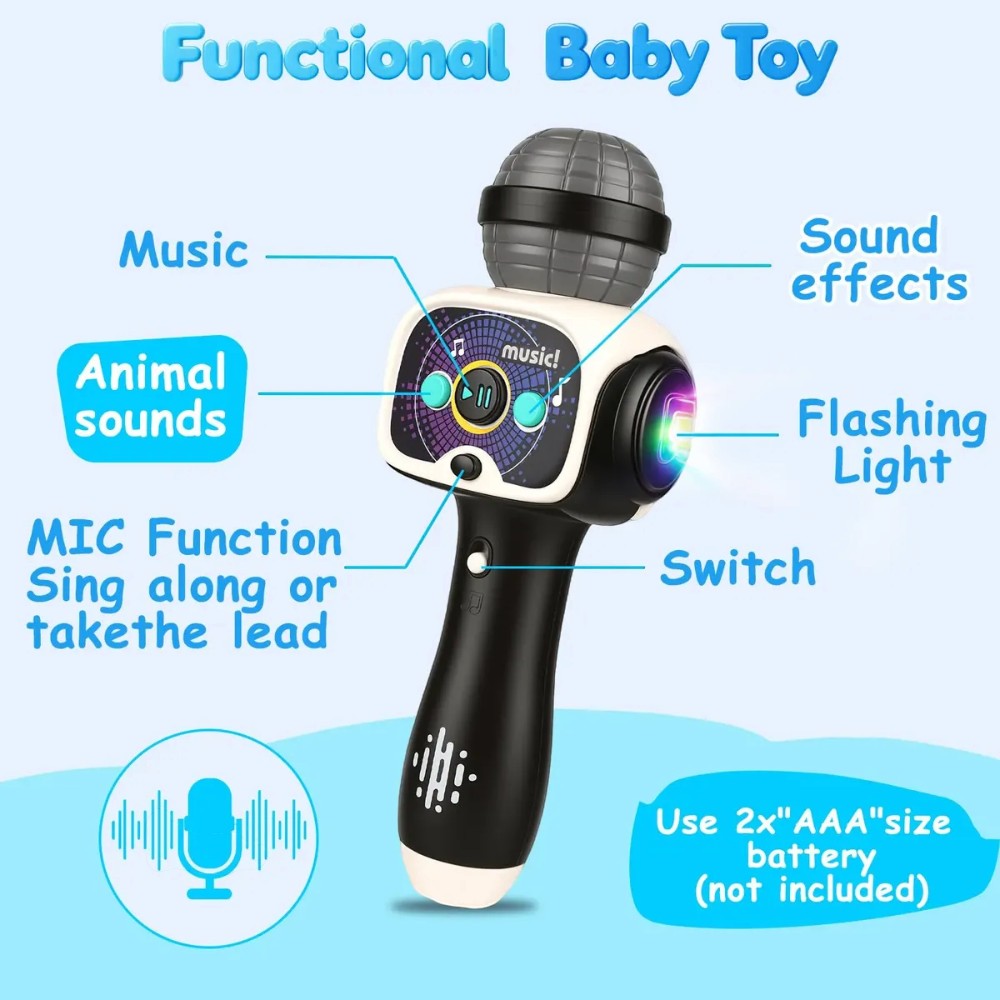 Micrófono Sonido Y Luz 21 CM Mila Baby - Star Toys