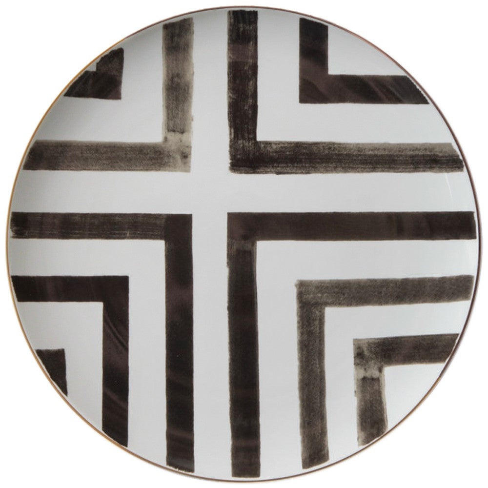 Plato llano Home de porcelana de 12 pulgadas