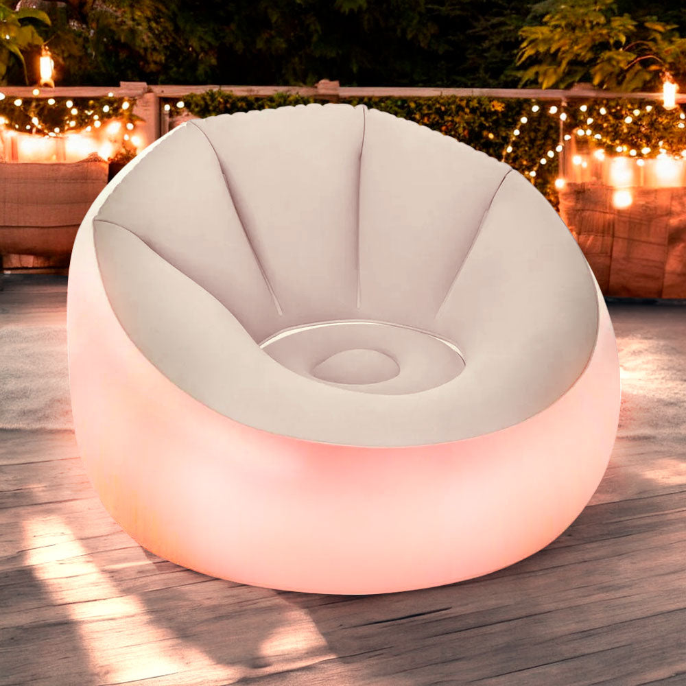 Silla Inflable Bestway Con Luces Led 40" x 38" x 28"