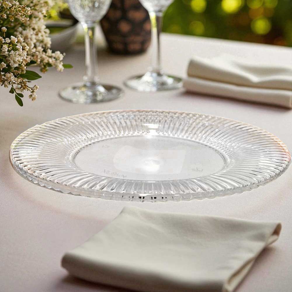 Plato Llano Acrílico Home Elegance de 10" / Clear