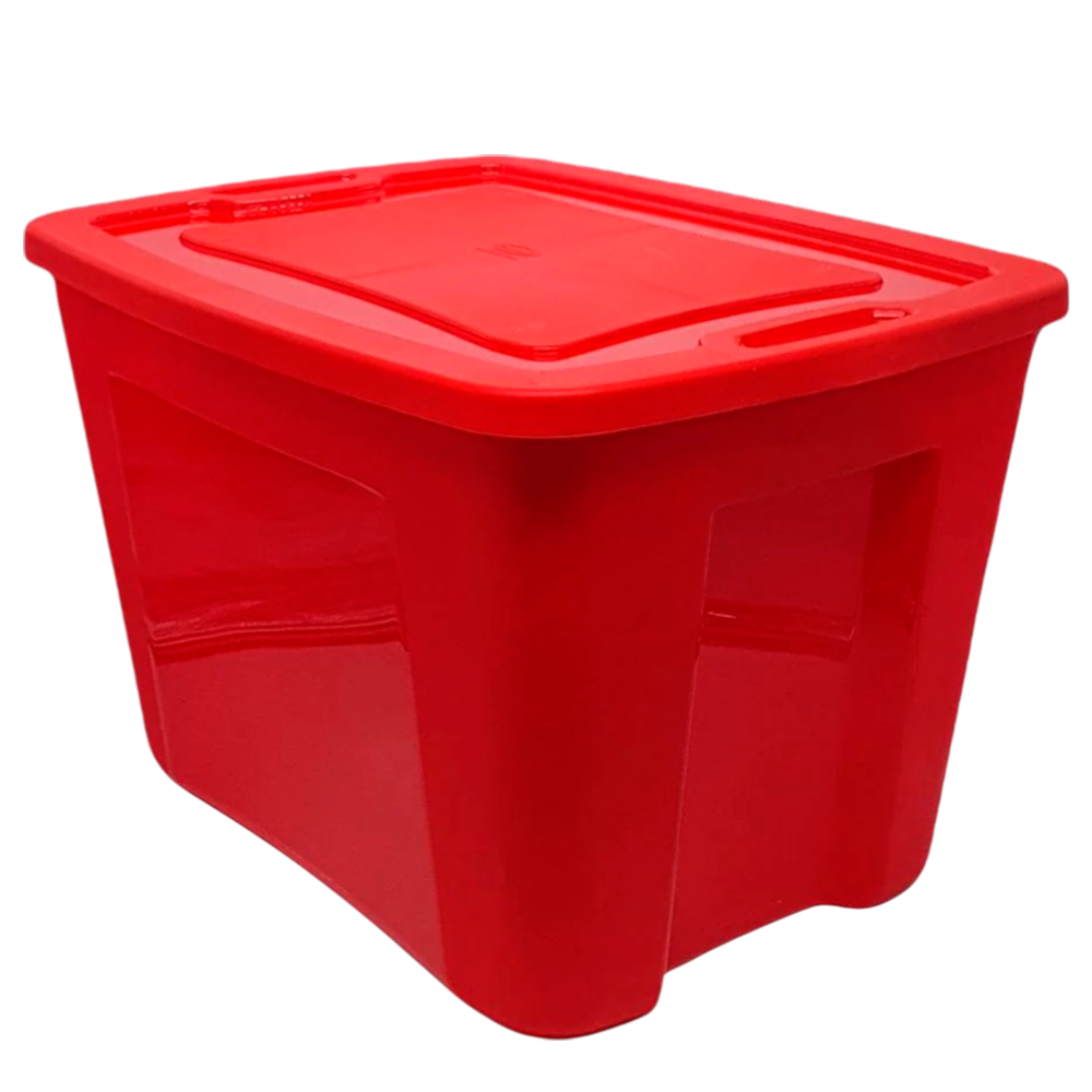 Caja Multiuso Polinplast de Plástico / 10 Galones / Rojo