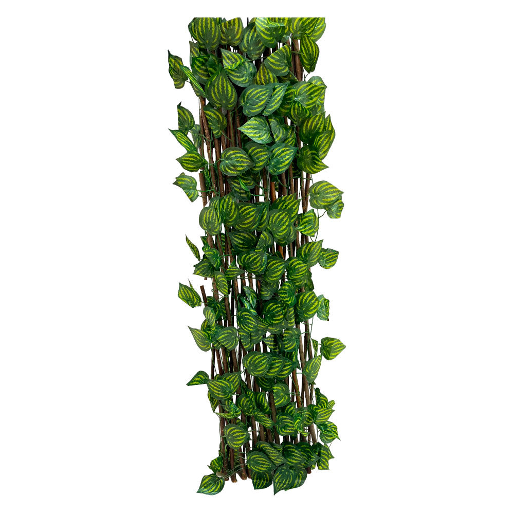 Cerca Decorativa Home Elegance de Bamboo Con Hojas