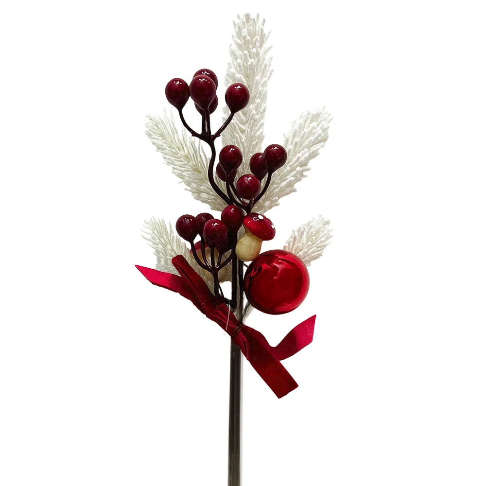 Pick Blanco / Rojo Navidad - Christmas Elegance