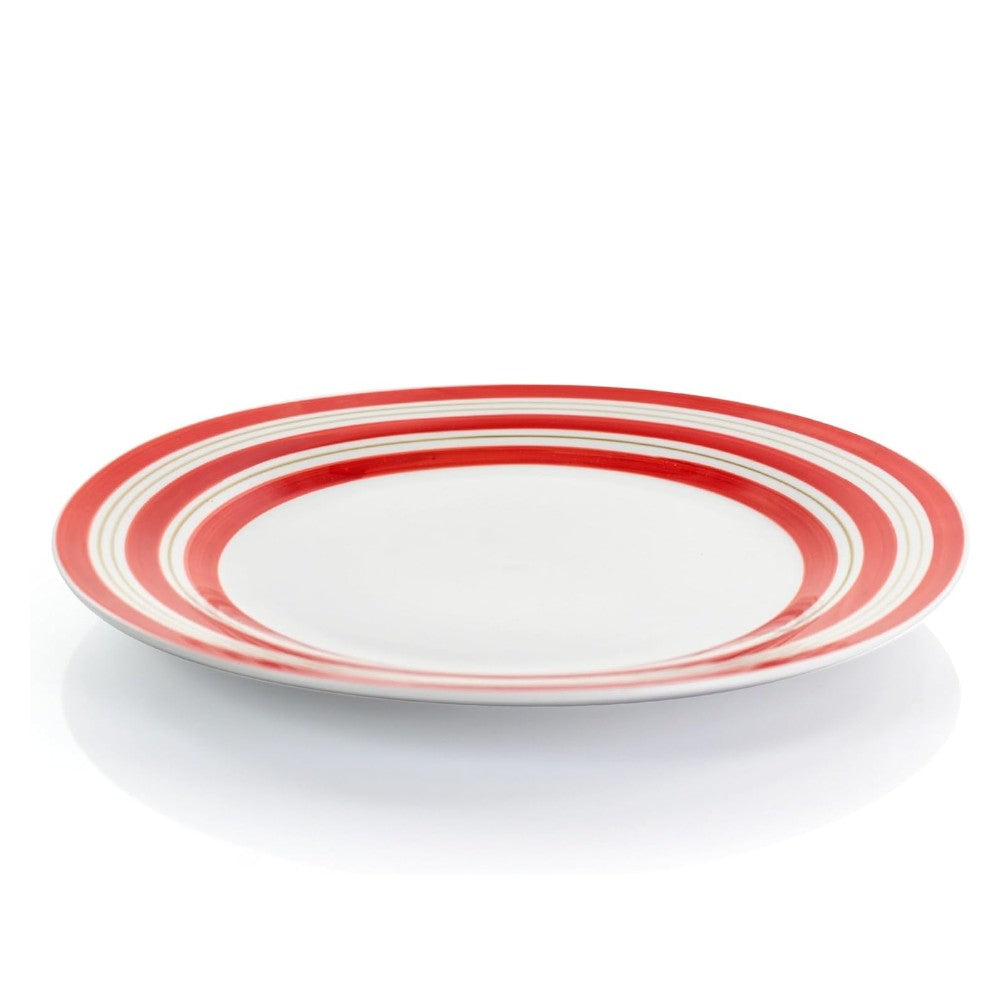 Vajilla de Cerámica Gibson Sunset Stripes – 12 Piezas / Estampado