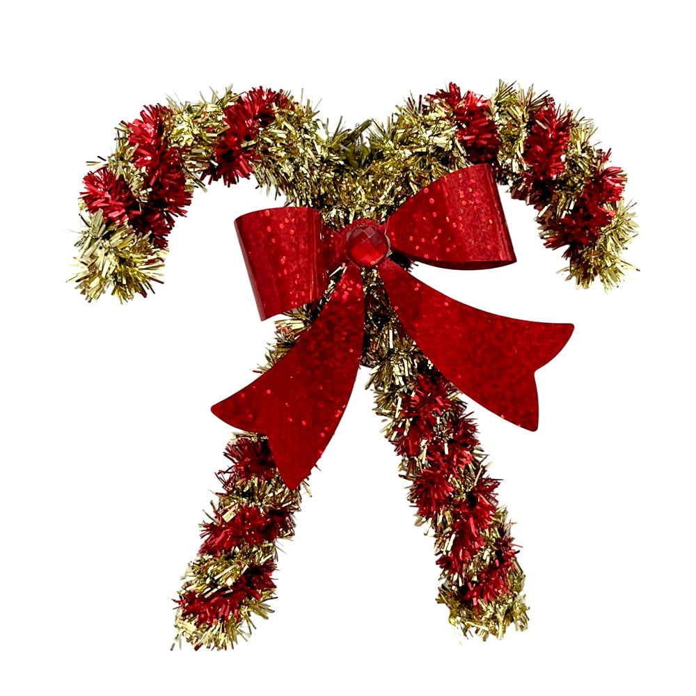 Bastón Con Lazo 16 CM Surtido - Christmas Elegance