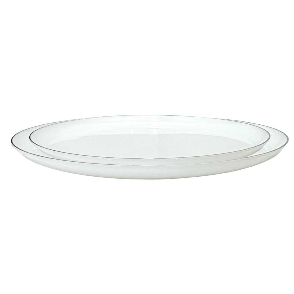 Platos Llanos Desechables Lillian / 20 Piezas / Blanco