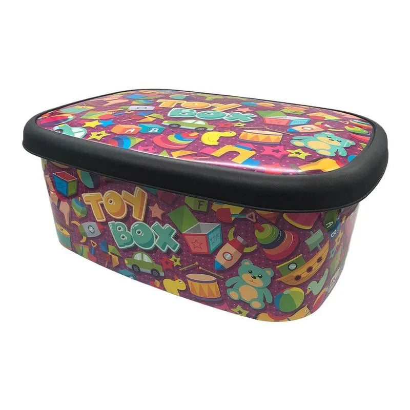 Caja Multiuso 18Lt Plástica Estampada Surtido