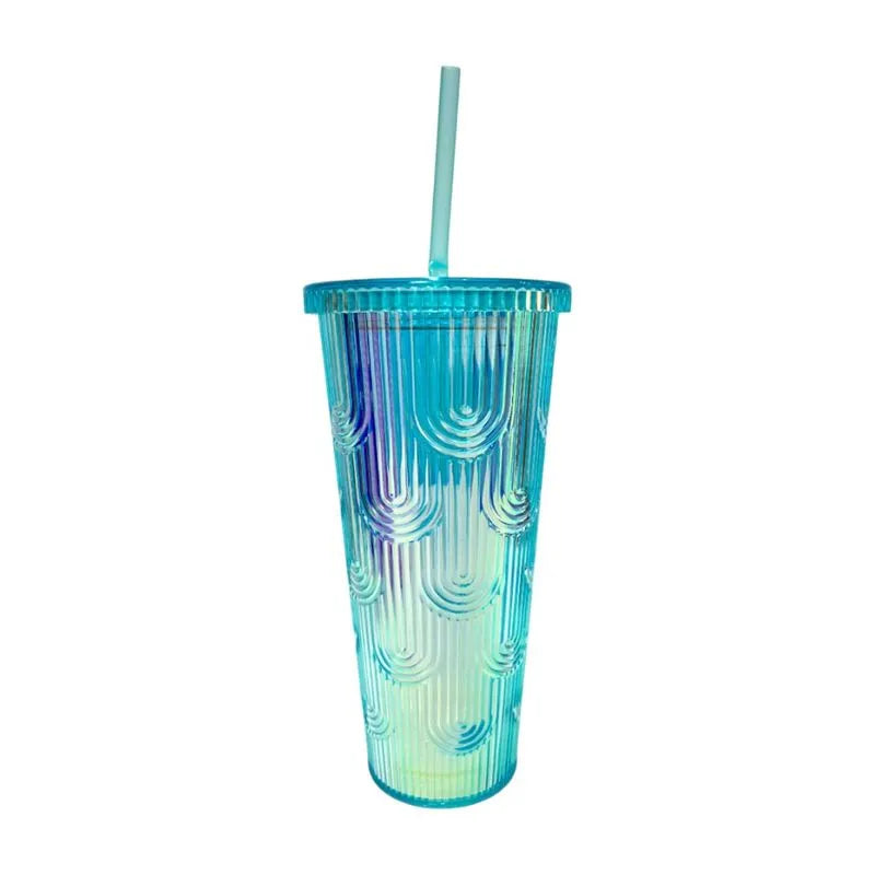 Vaso Acrílico Diamond Home de 710Ml / Tapa Y Carrizo/Surtido