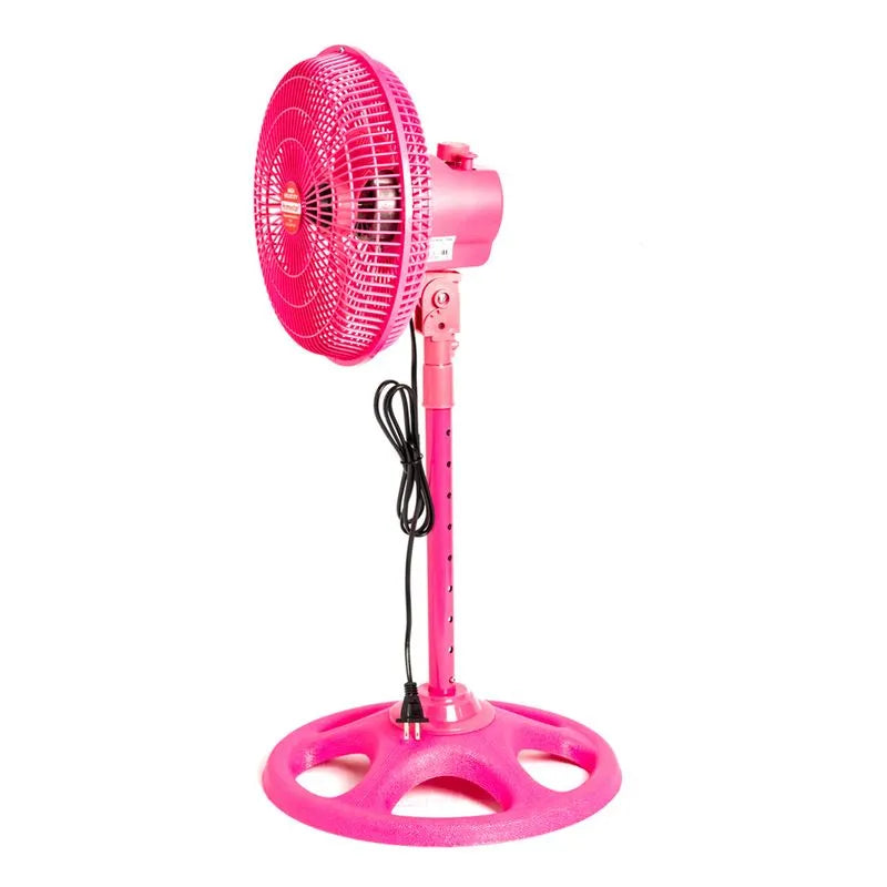 Abanico Pedestal Home Elegance 10" Rosado