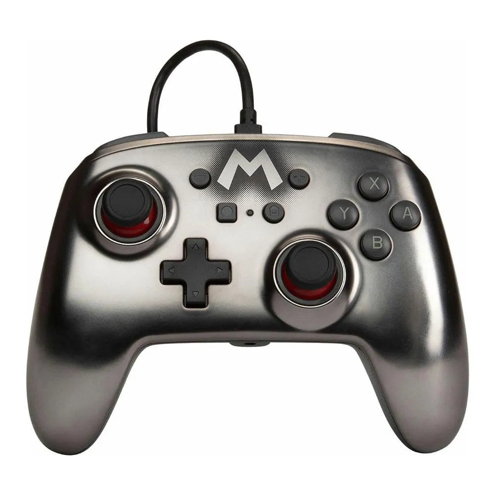 Control Alámbrico Para Nintendo Switch Mario Power A Metálico