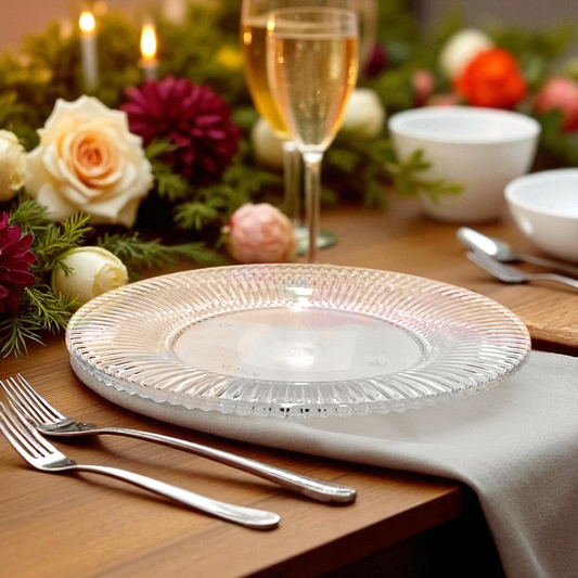 Plato Llano Acrílico Home Elegance de 8" / Clear