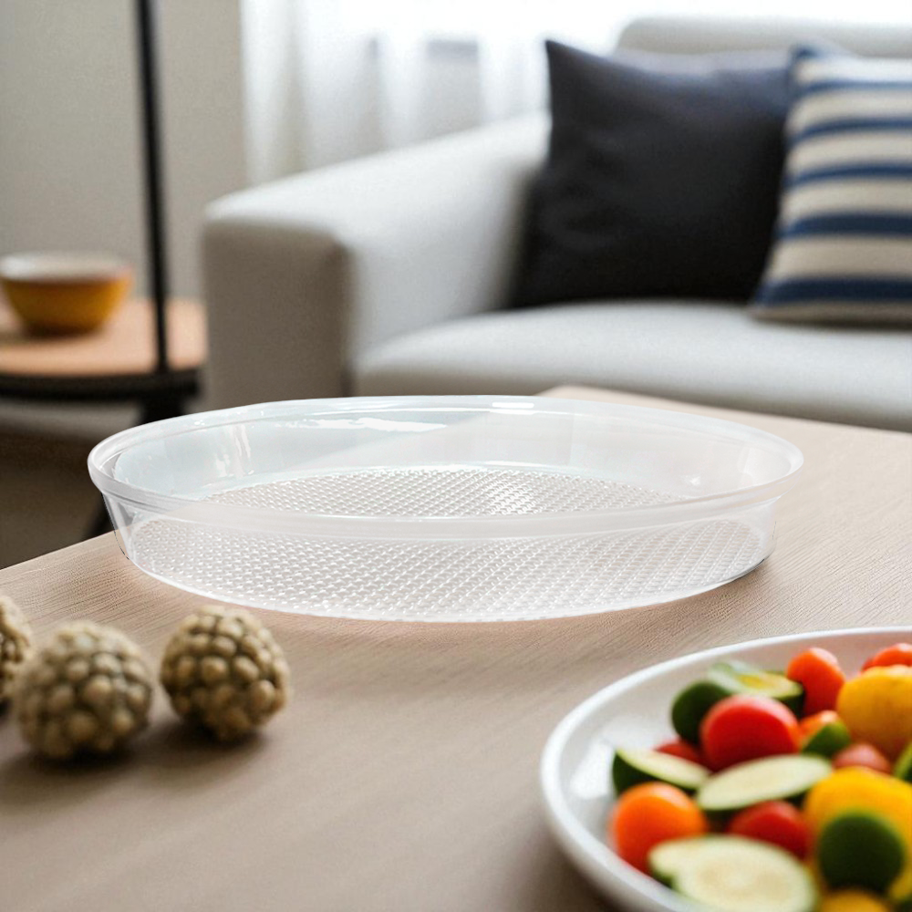 Bandeja Plástica Mediana Home Elegance de 30 cm / Clear