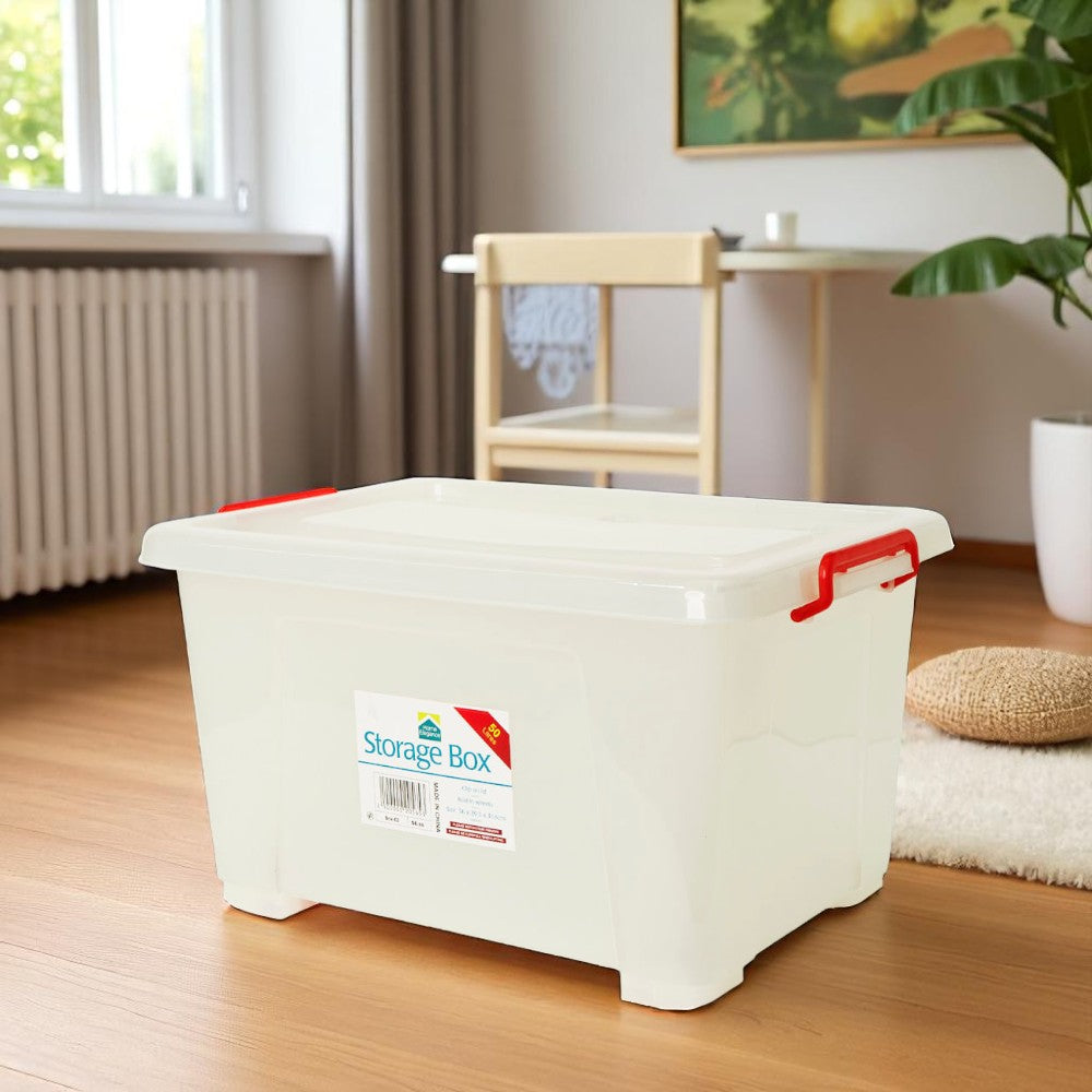 Caja de Almacenaje con Ruedas Home Elegance – 50 Litros
