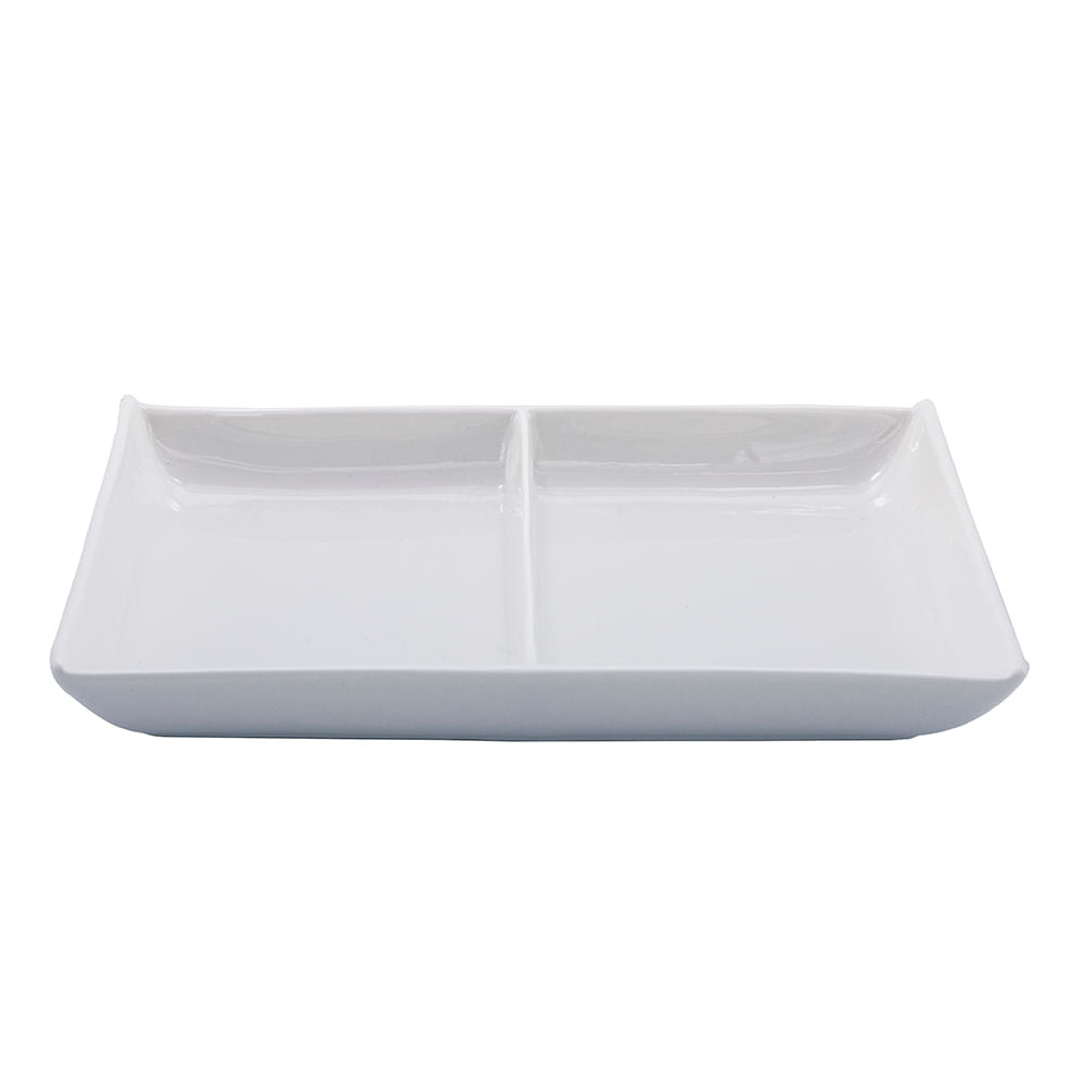 Bandeja De Porcelana Para Dips Home Elegance 2 Divisiones