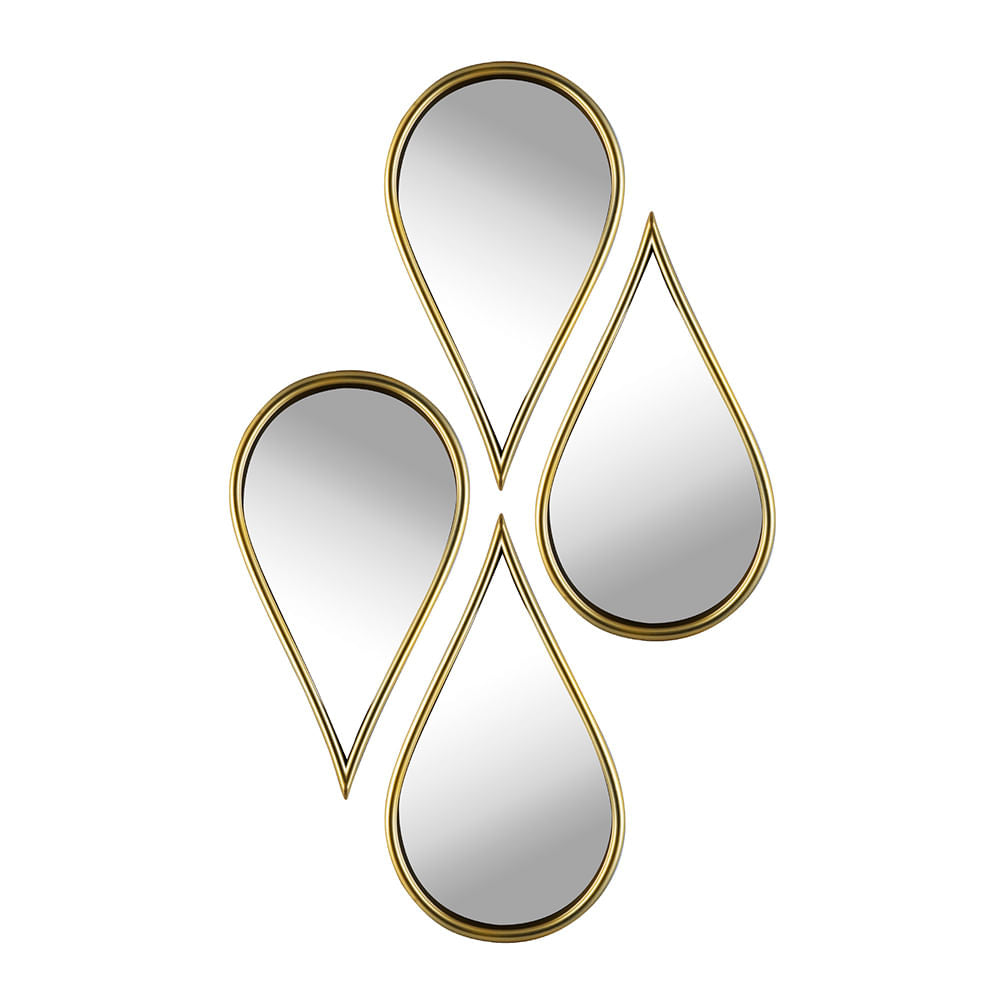 Espejo Decorativo Home Elegance Con Forma De Gotas