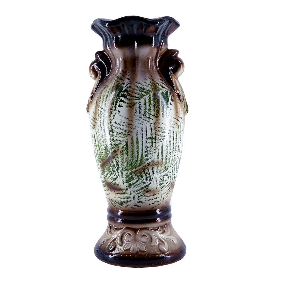 Jarrón Decorativo de Cerámica Efecto Madera 30 cm