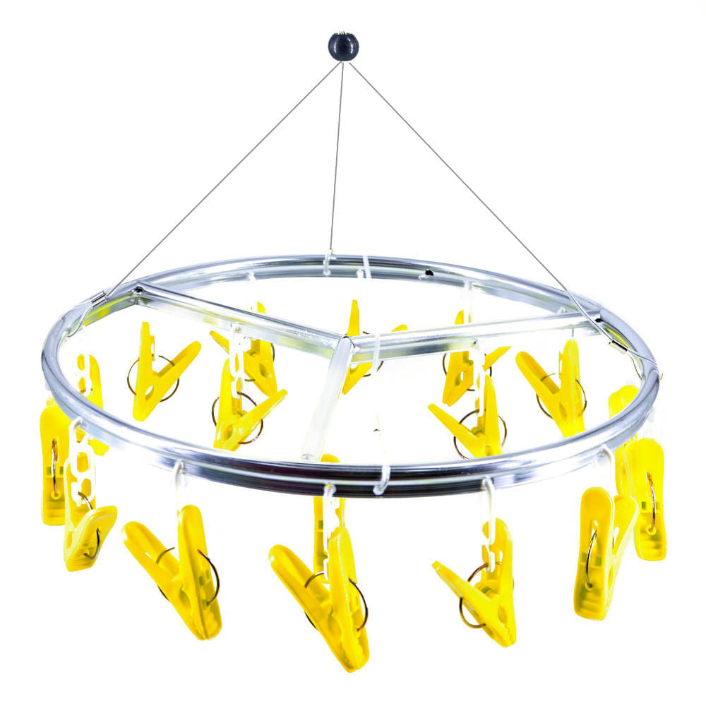 Horquillero de Ropa 24 Clips Metal