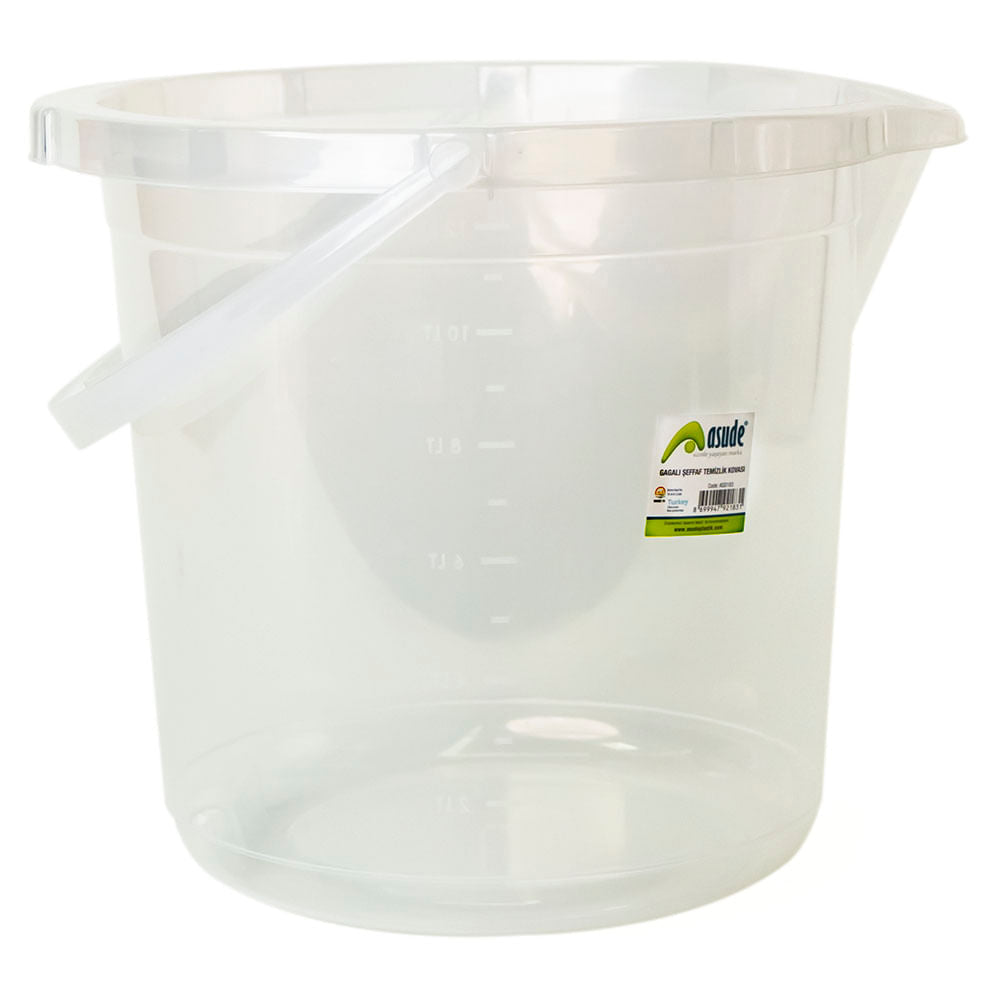 Cubo Plástico Transparente Asude 14 L