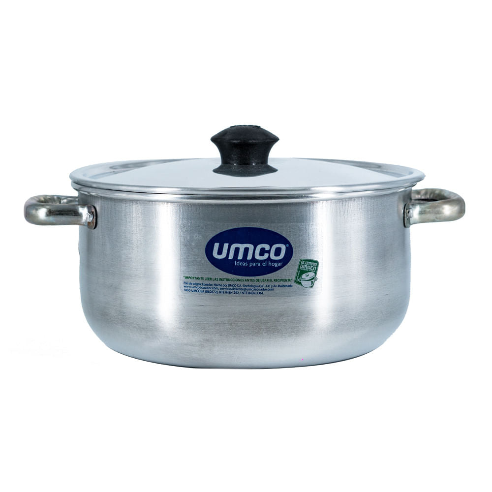 Olla de Aluminio Umco Con Tapa de 20 cm