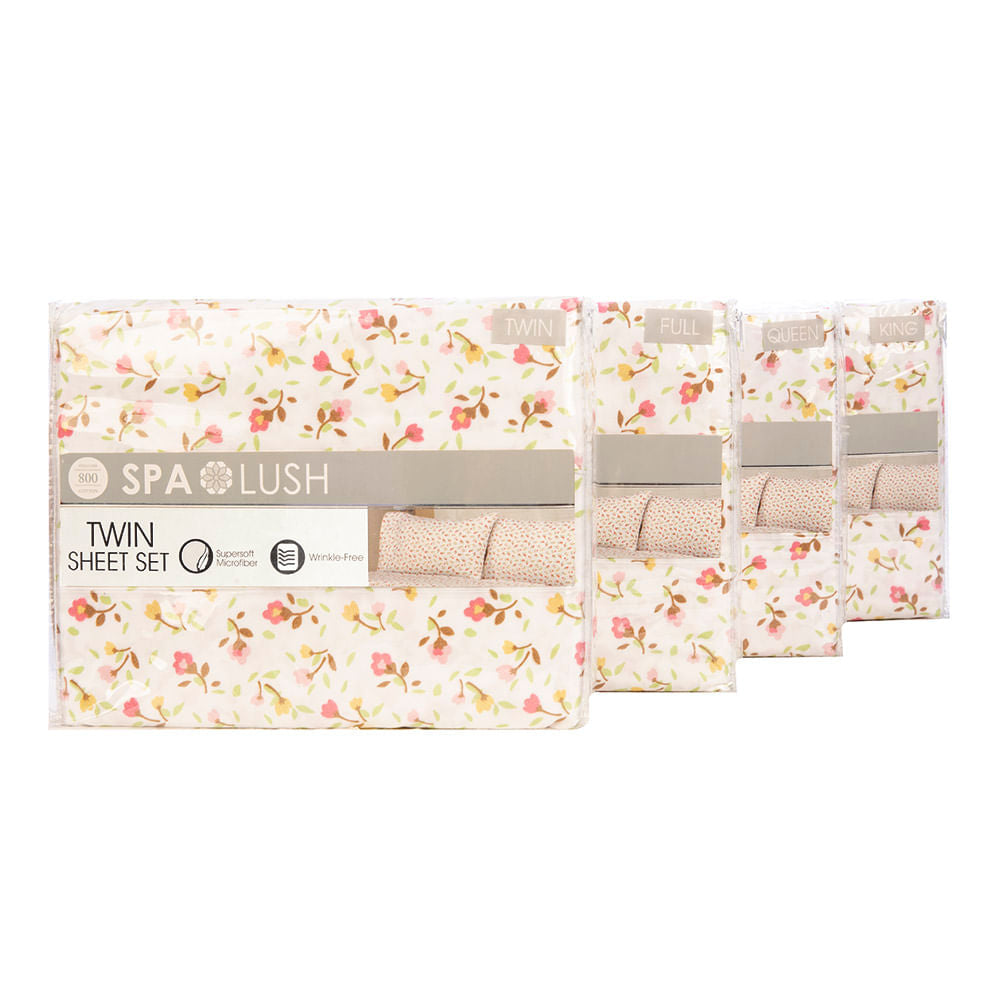 Juego De Sábanas Spa Lush Estampado - Full