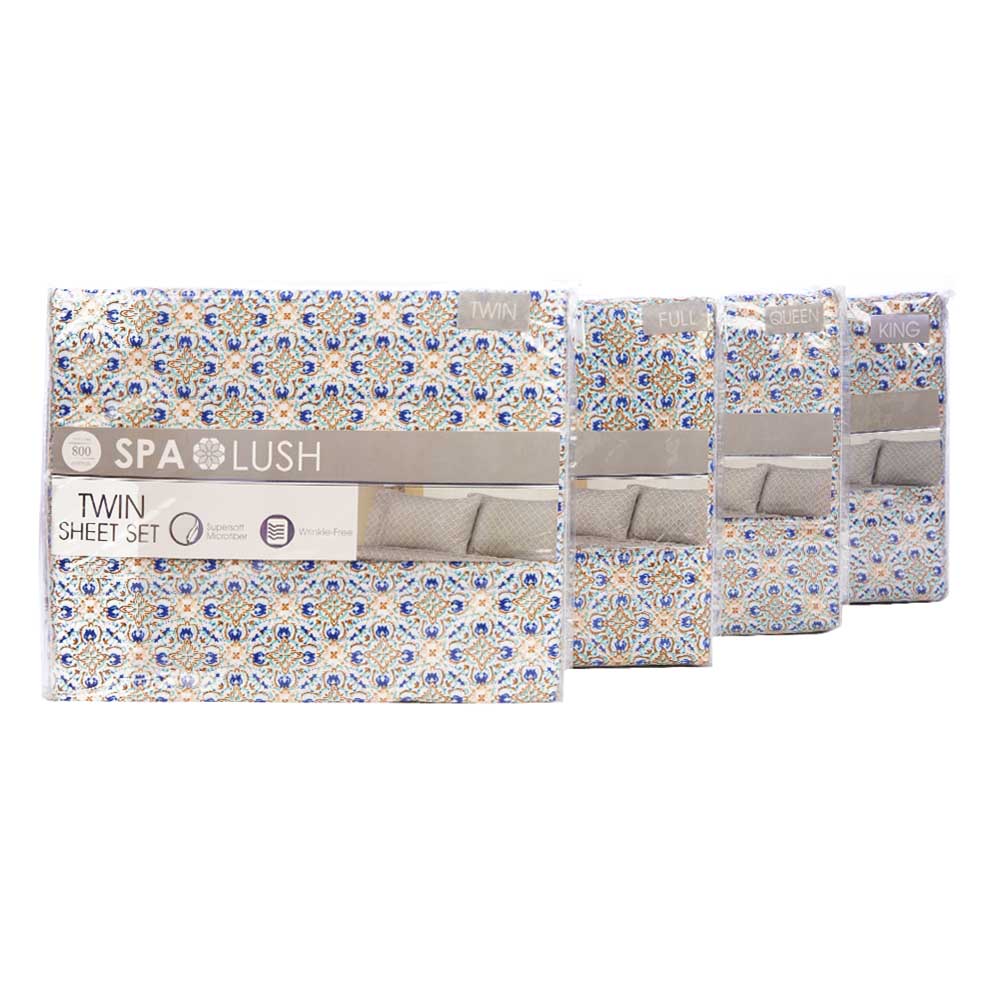 Juego De Sábanas Spa Lush Estampado - Queen