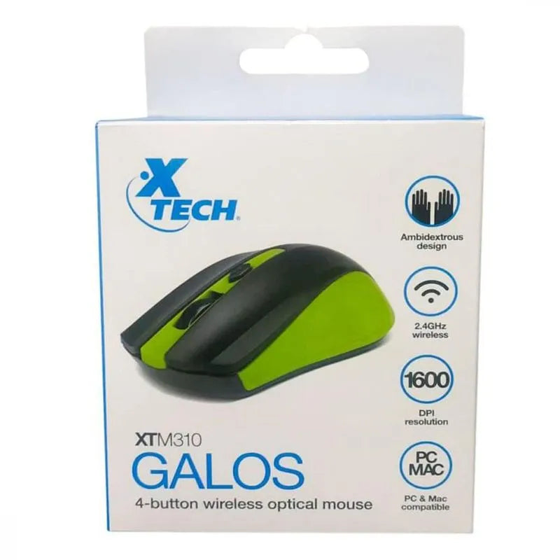 Mouse Óptico Xtech Inalámbrico de 4 Botones