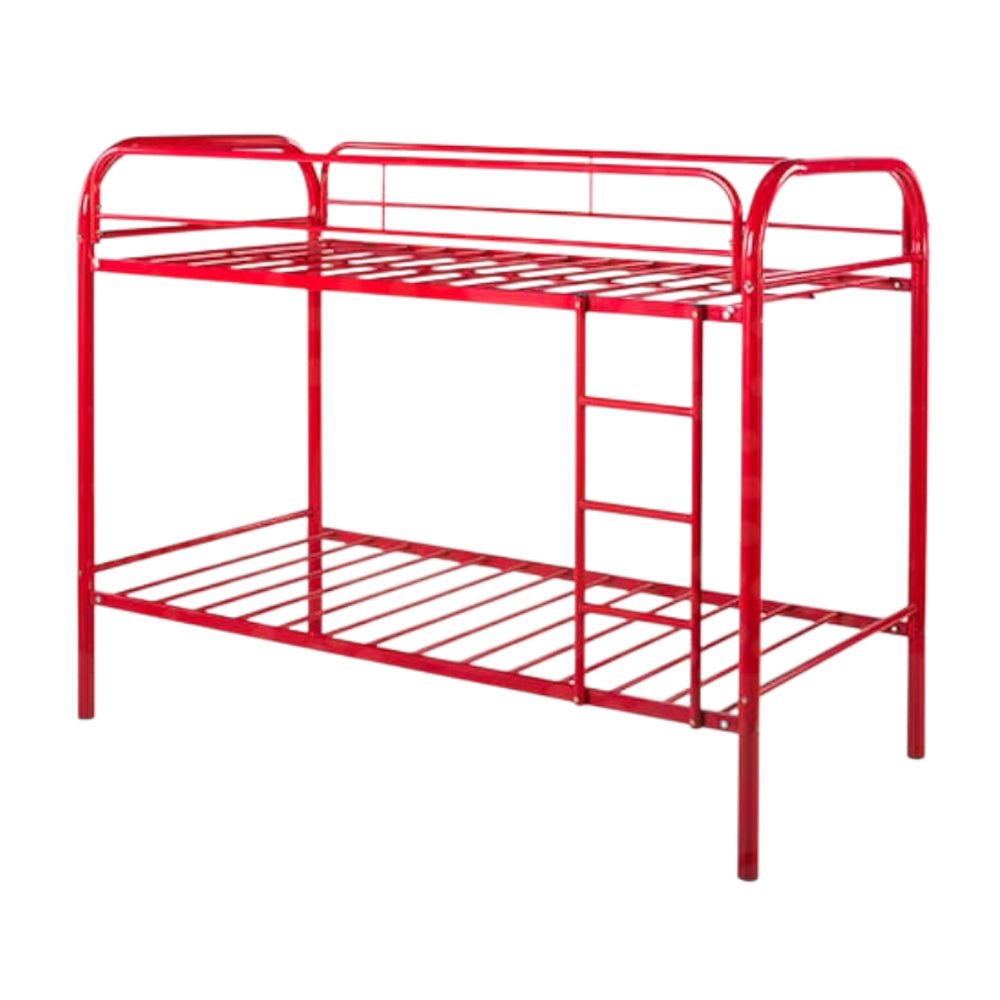 Camarote Twin/Twin Elements Furniture Rojo De Metal