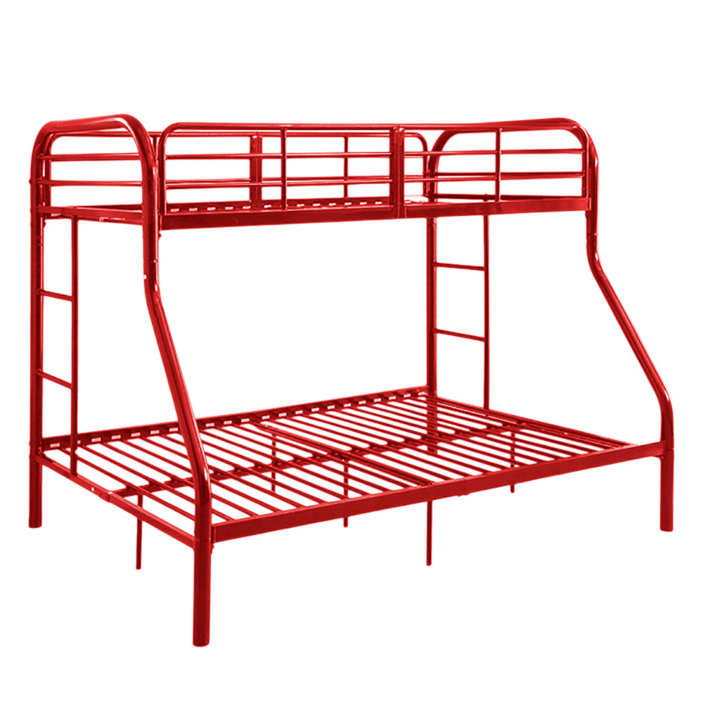 Camarote Twin/Full Elements Furniture Rojo De Metal