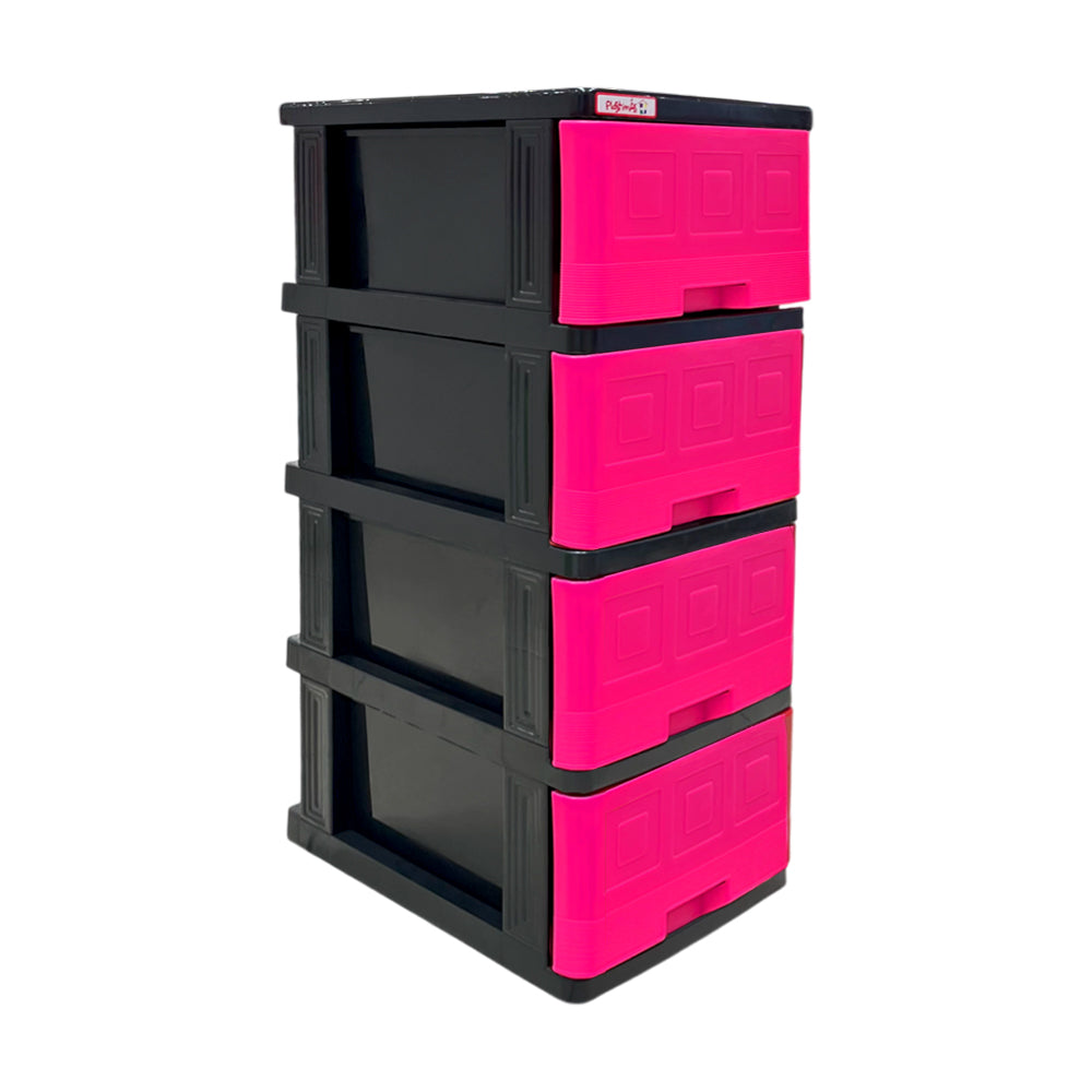 Gavetero Mediano De 4 Gavetas Magenta Plastimas