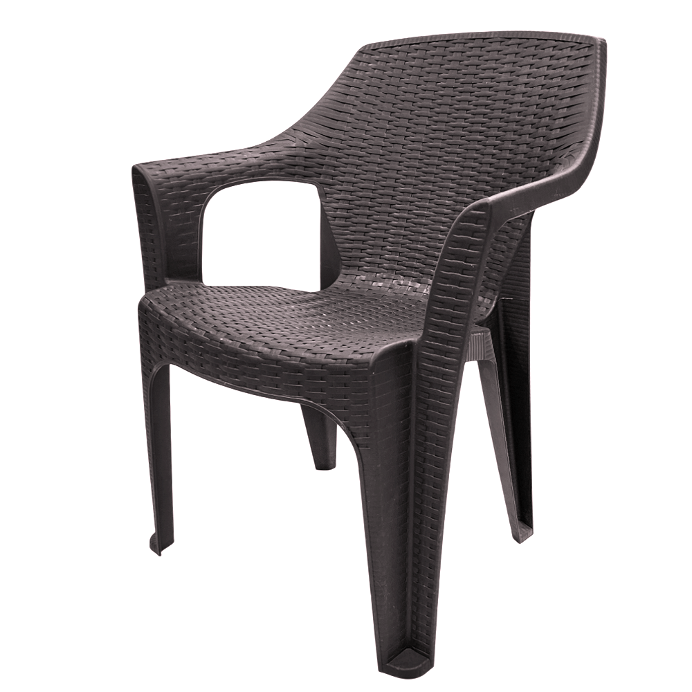 Silla Plastica Ronah Ratan Marrón