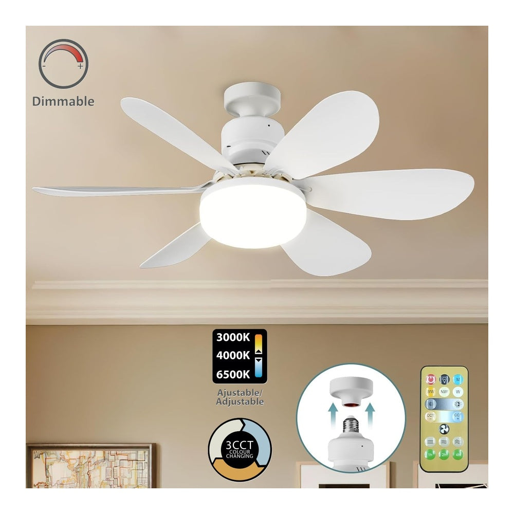 Abanico de Techo LED 6 Aspas Kasalight Blanco con Control CCT - KASALIGHT - 11013849
