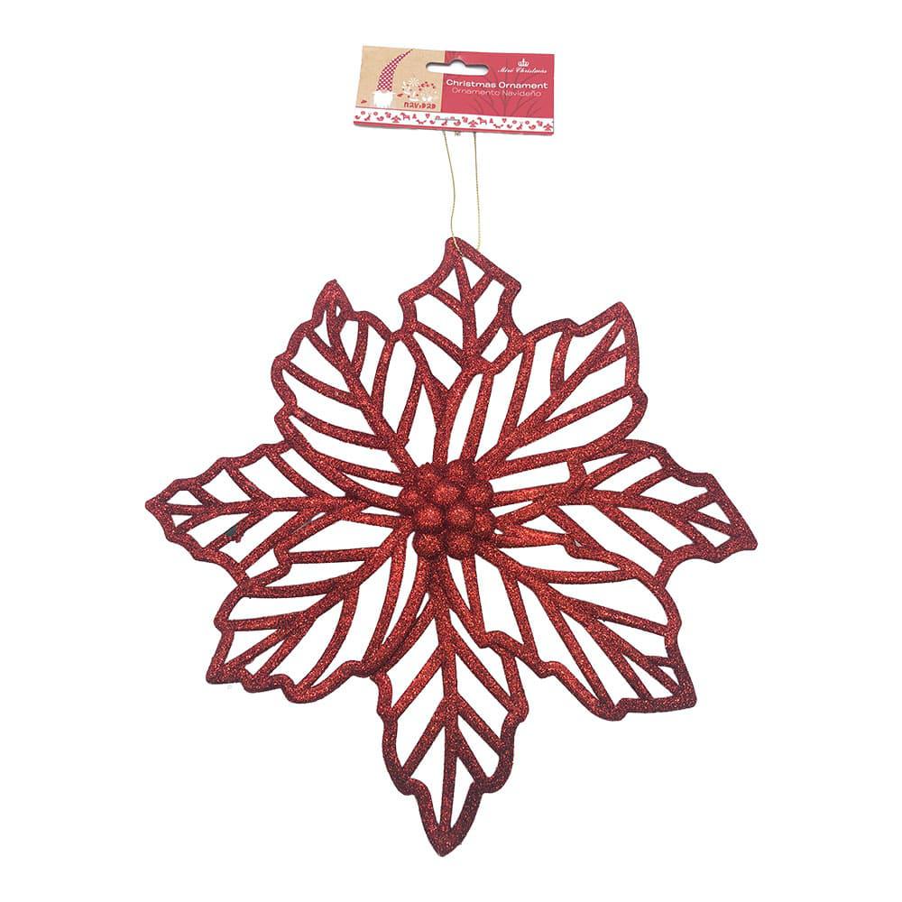 Adorno Decorativo Navideño Miro Christmas Flor Roja