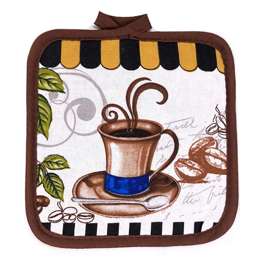 Agarrador de Olla Home Accents Estampado Café