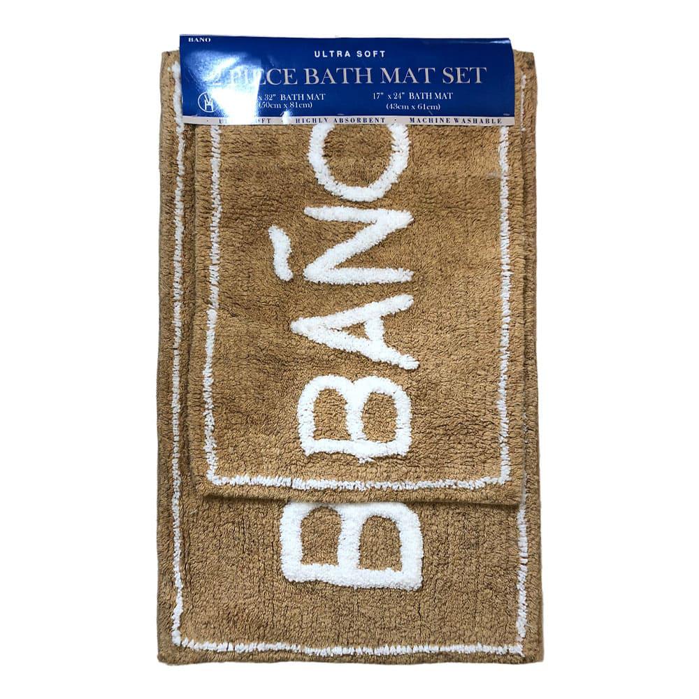 Alfombra de Baño vivatex Cotton Set 2Pz - Dorado