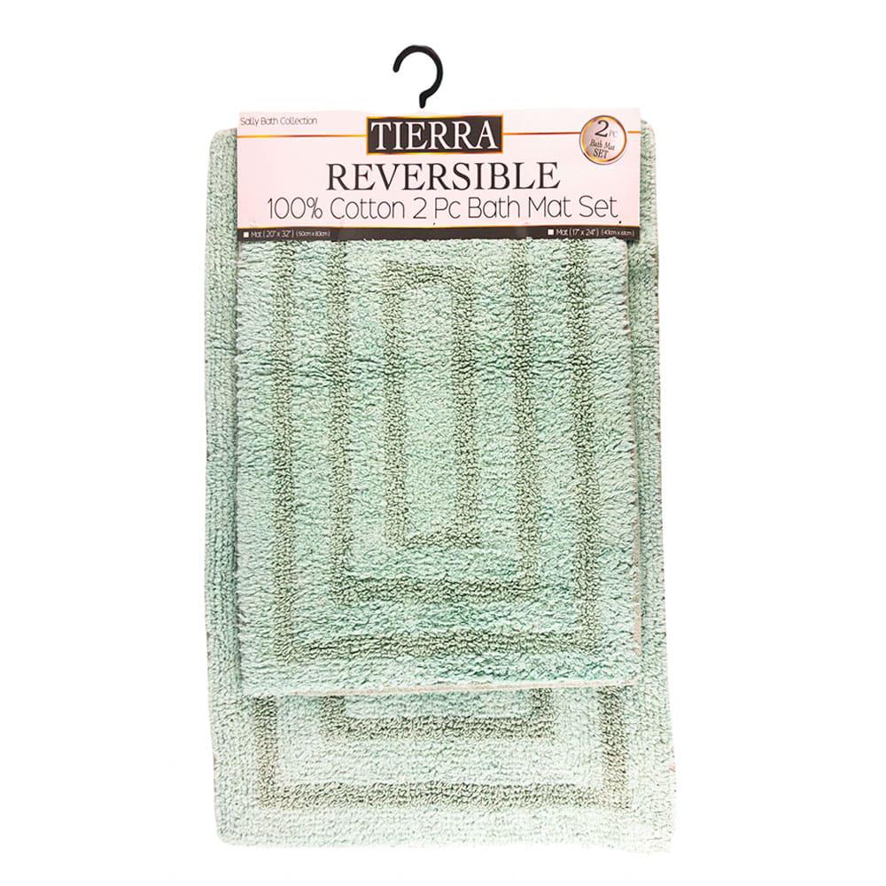 Alfombra Para Baño Sally Textile Tierra 2 Piezas - Verde Claro