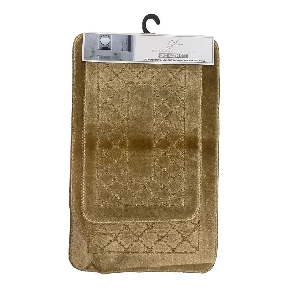 Alfombra Para Baño Supreme Living Sofia 2 Piezas - Dorado