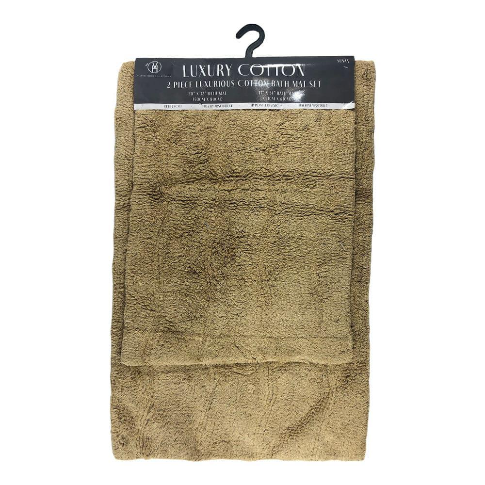 Alfombra Para Baño Vivatex Susan 2 Piezas - Camel
