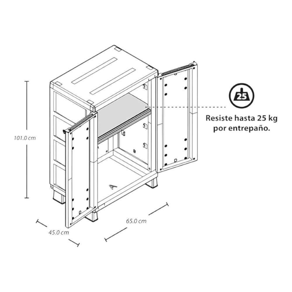 Armario Mediano Barú Rimax de Plástico / Taupe - Rimax - Titan.com.pa - 2150109840088