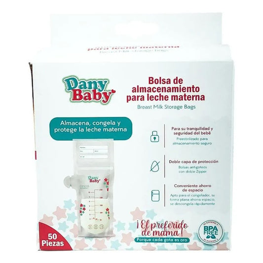 Bolsa de Almacenamiento Dany Baby Para Leche Materna 50 Piezas