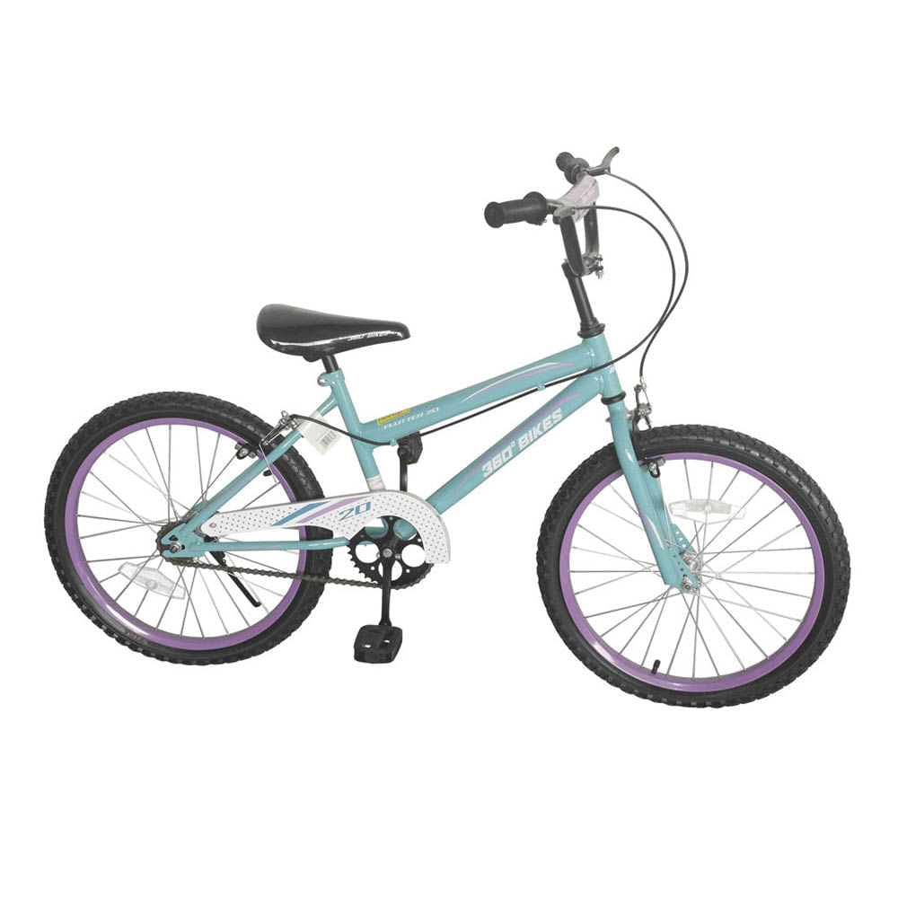 Bicicleta 20" BMX Azul Claro y Púrpura