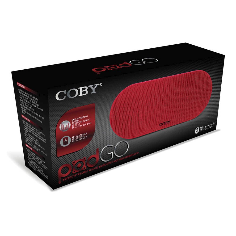 Bocina Portátil Coby Bluetooth Rojo