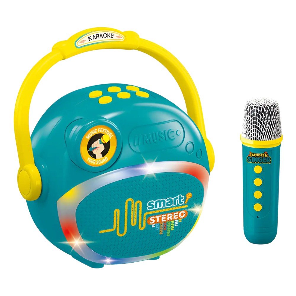 Bocina Y Micrófono Turquesa/Amarillo - Star Toys