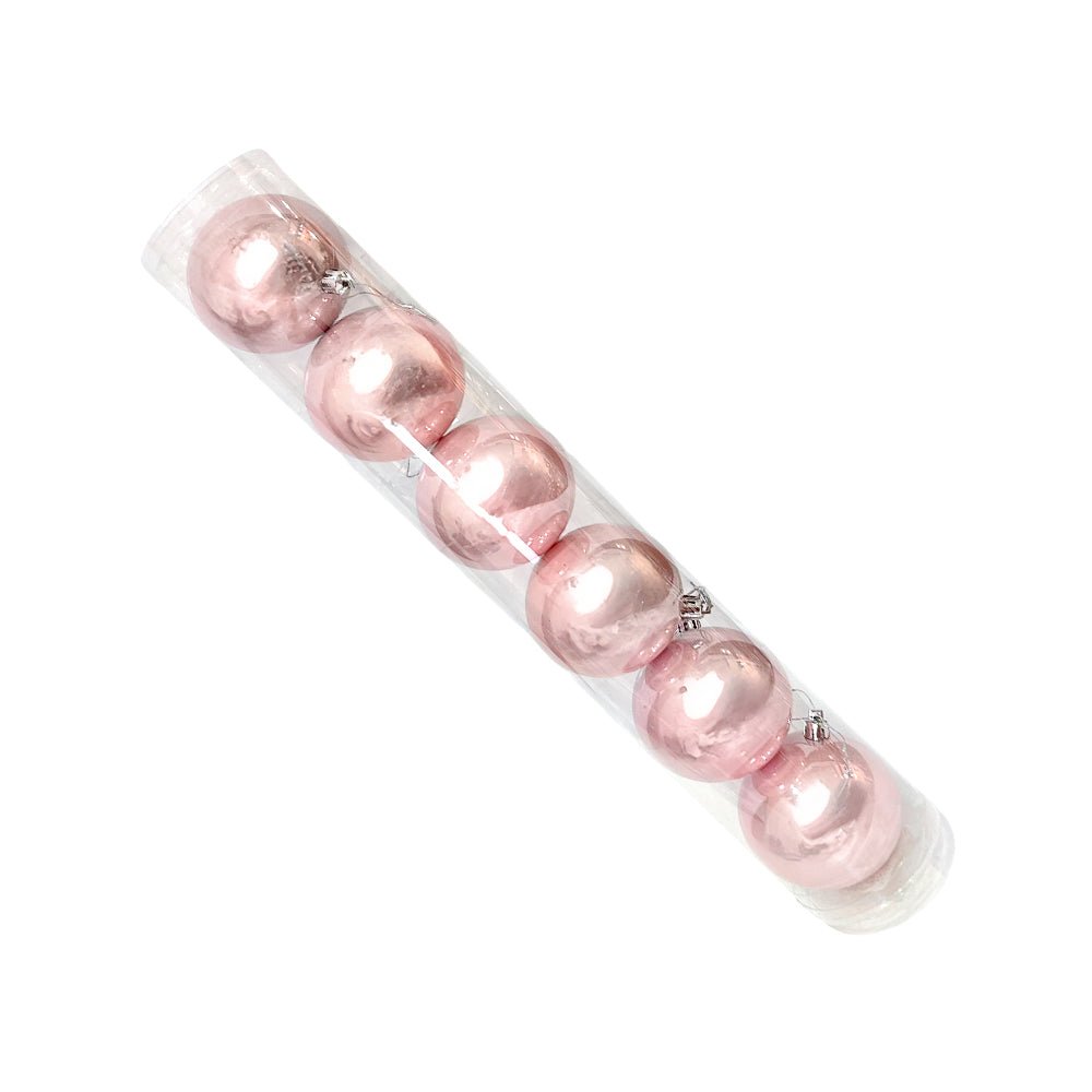 Bola Navideña 6 pza Lisa Perlada / Rosa / 8 cm / Maranelo Christmas - Maranelo Christmas - Titan.com.pa - 7453132425839