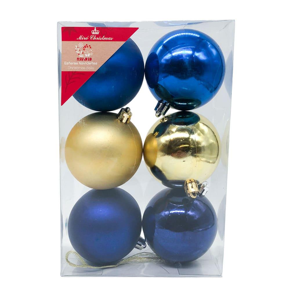 Bolas de Navidad Miro Christmas de 7 cm Lisas 6 Piezas